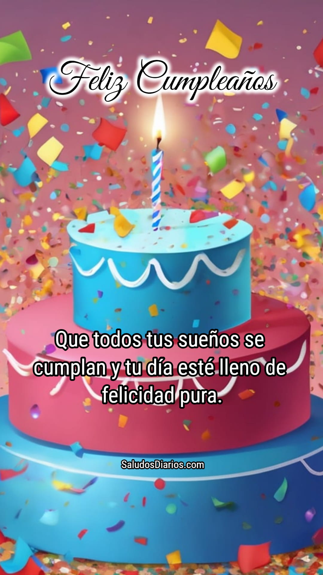 Pastel Bonito Felicidades Cumplea Os Buenos Deseos Frase Saludos