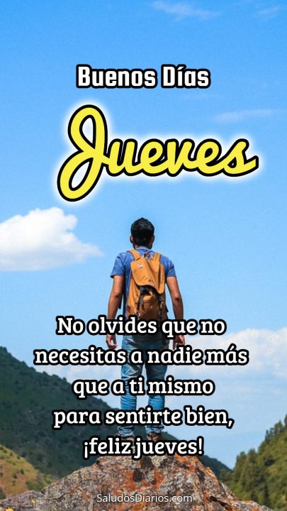 Días buenos jueves paseos hombre naturaleza
