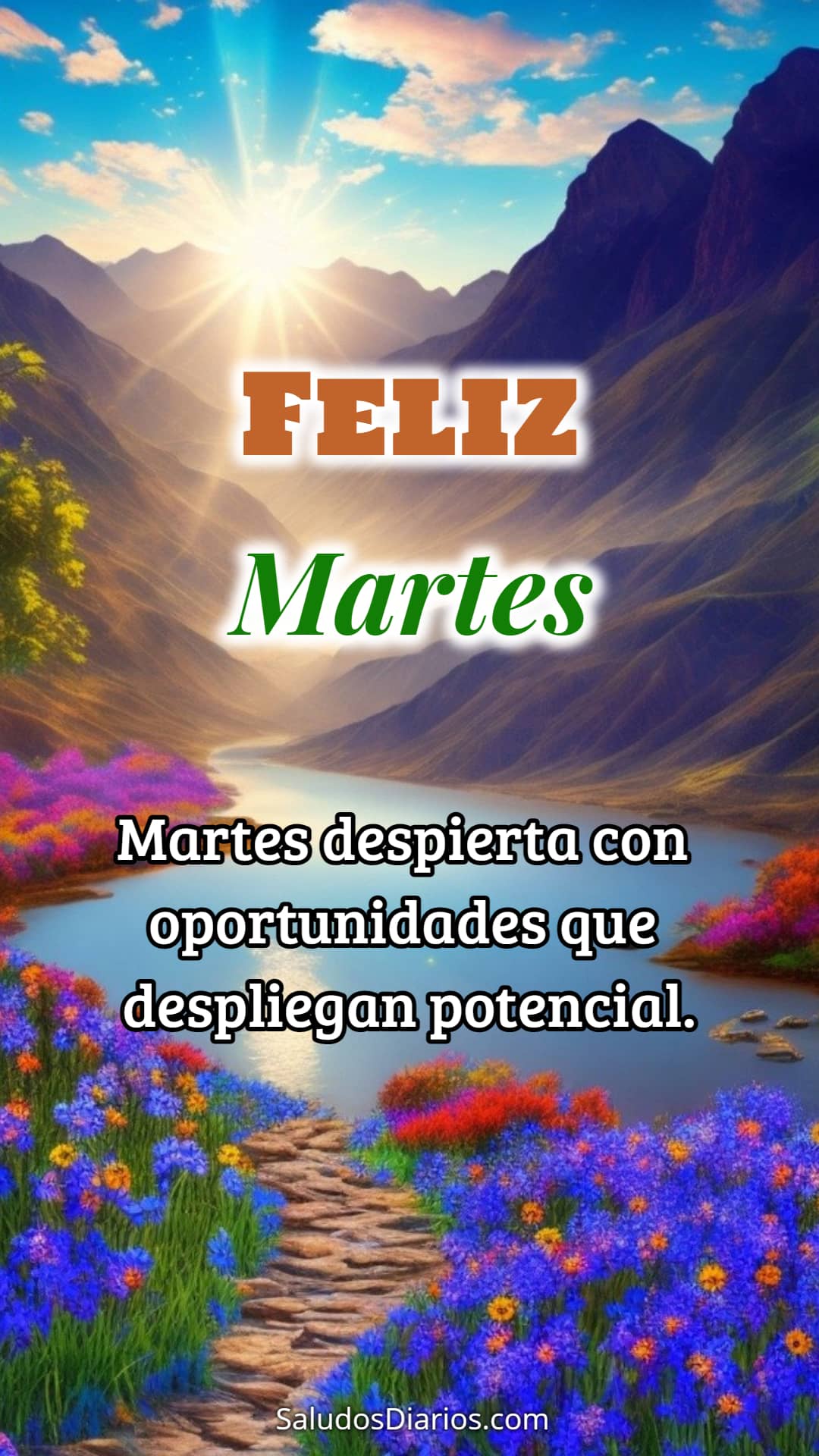 Bonito martes, Positivo día, Bendiciones - Saludos Diarios