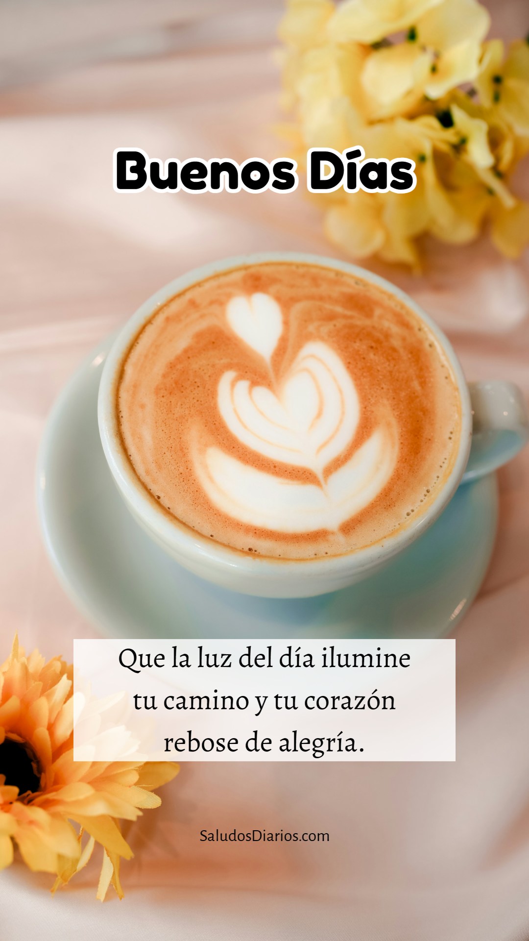 Alegría, Motivadoras frases, Buenos días, Lindo café, Flores - Saludos ...