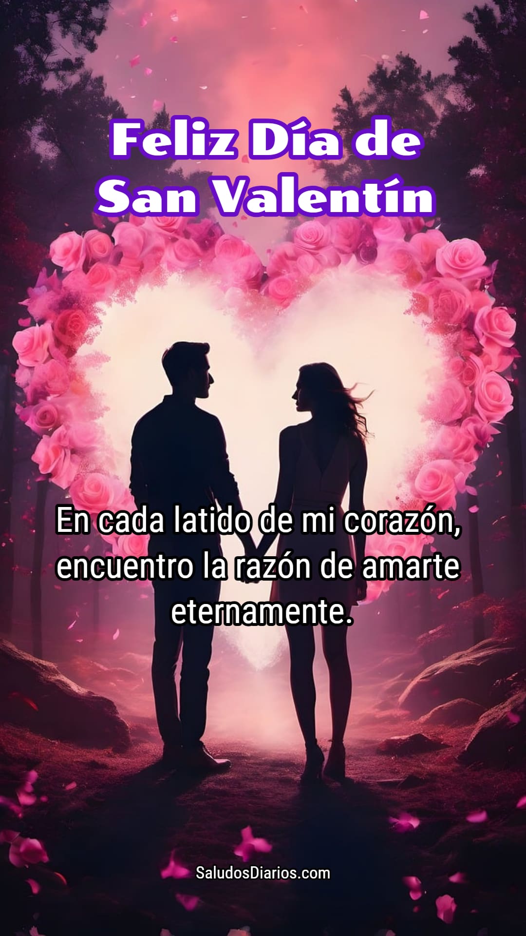 Latidos corazón, Pareja amor, San Valentín, Bonita frase - Saludos Diarios