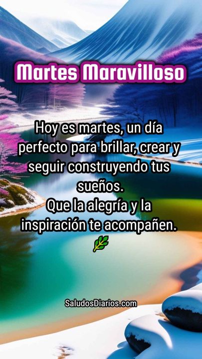 Maravillosa naturaleza, paisajes martes, frase